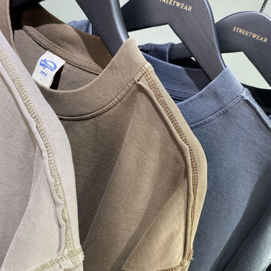 Vintage Wash Water For Old Men's T-shirts