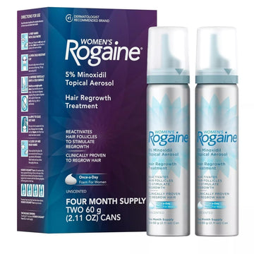 ROGAINE Hair Regrowth Treatment For Women Hair Loss Foam 4 Month 2 x 2.11 OZ