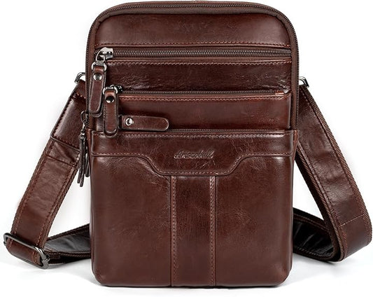 Leather Messenger Bag for Men
