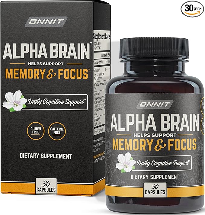 Onnit Labs Alpha Brain Memory & Focus Supplement - 90 Capsules